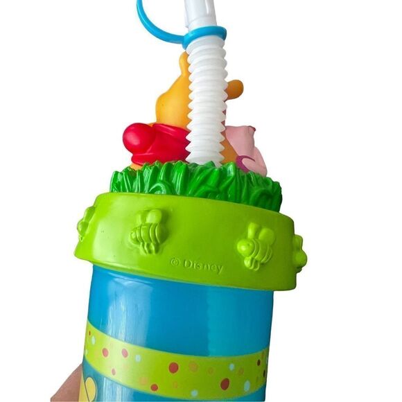 Vtg Disney Winnie the Pooh Bear Travel Water Bottle Tumbler Drink Cup 8." - Picture 4 of 11